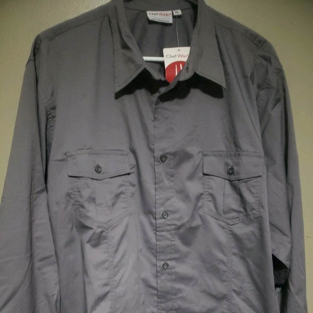 Gray Men's Casual Button Down Shirt